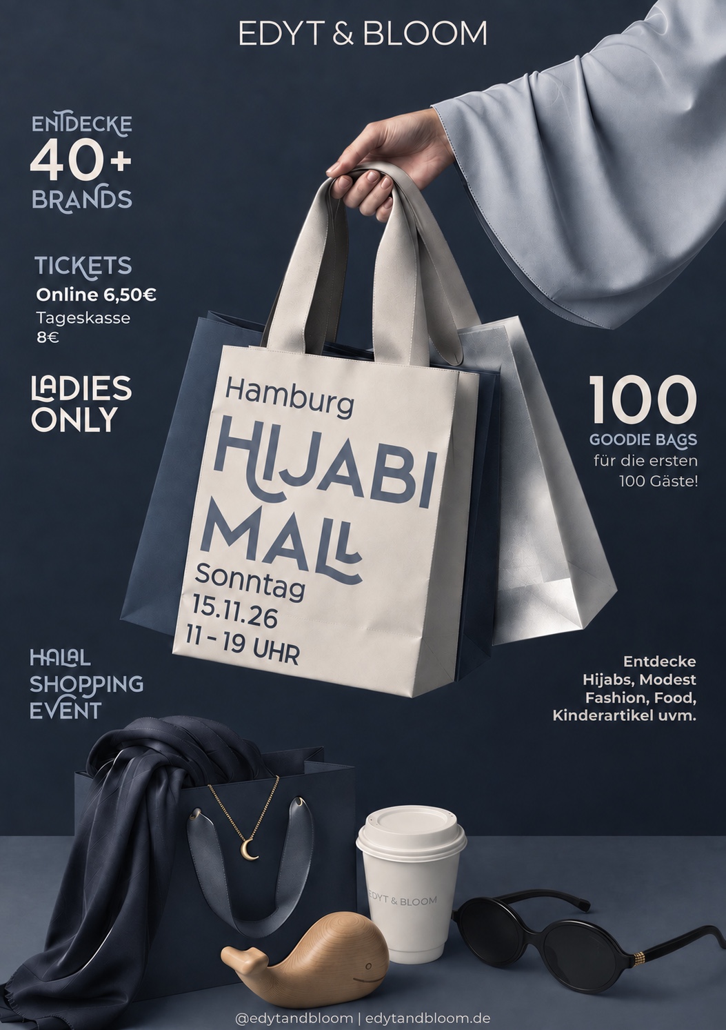 Flyer der Hijabi Mall Hamburg am 15. November 2026