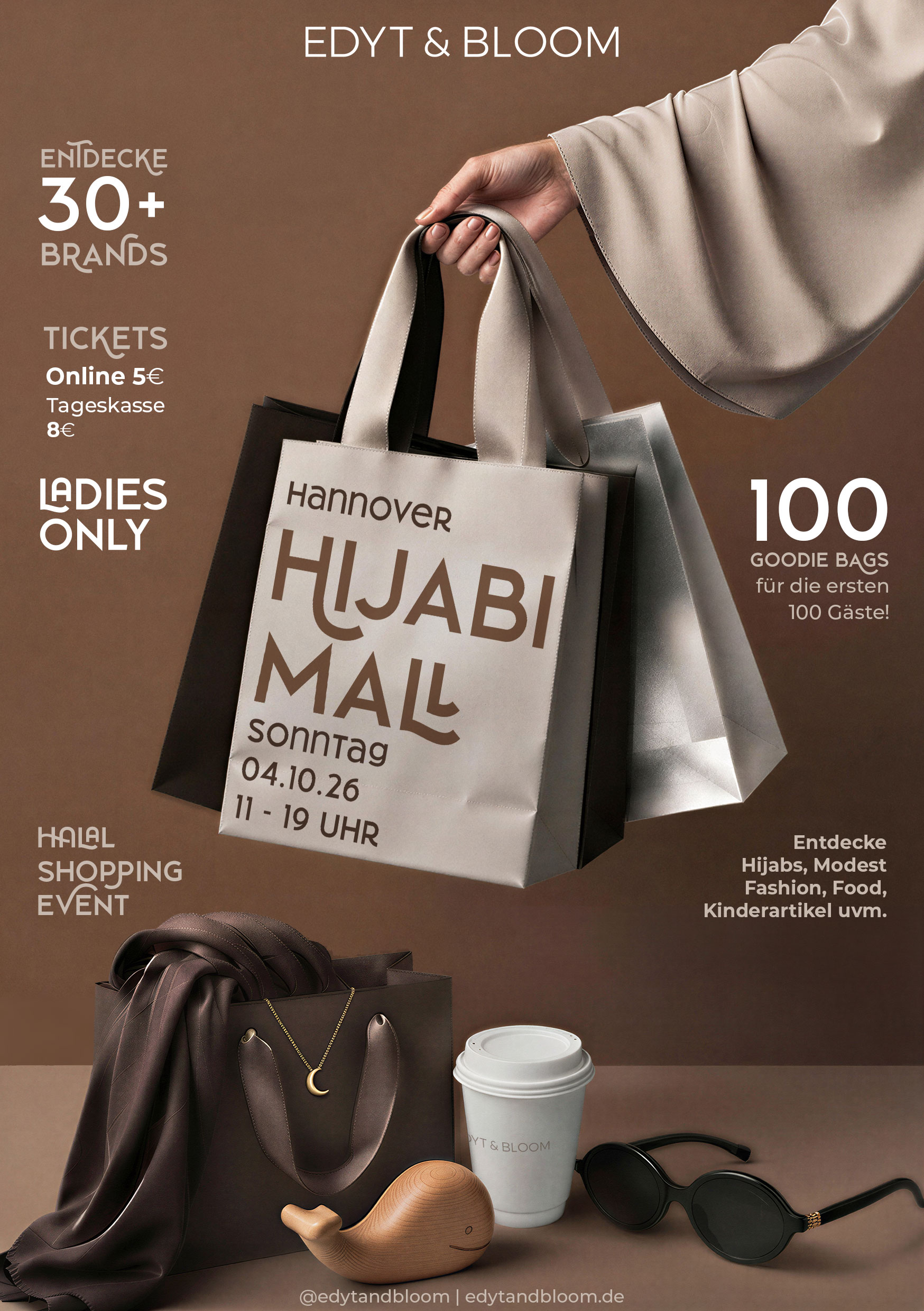 Flyer der Hijabi Mall Hannover am 04. Oktober 2026